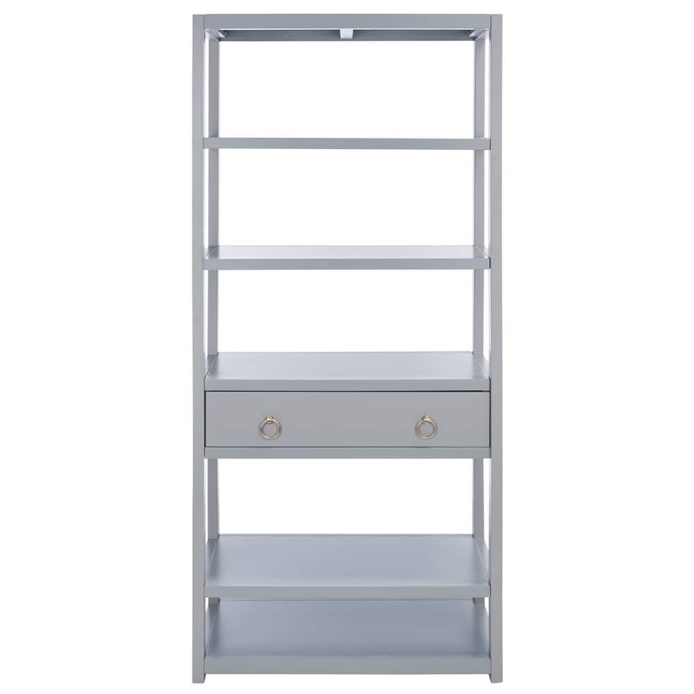 SAFAVIEH Hugborg 1-Drawer 5-Shelf Etagere Bookcase. - 32Wx18Dx70H