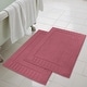 preview thumbnail 5 of 7, Superior Leo Cotton Geometric Border Bath Mat, Set of 2