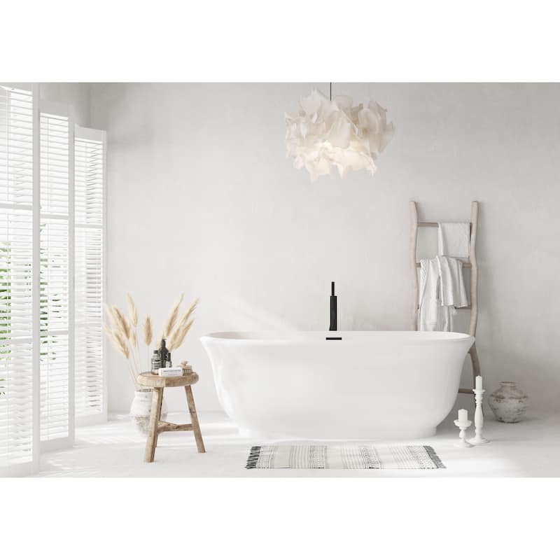Cameron Soaking Bathtub in Glossy White