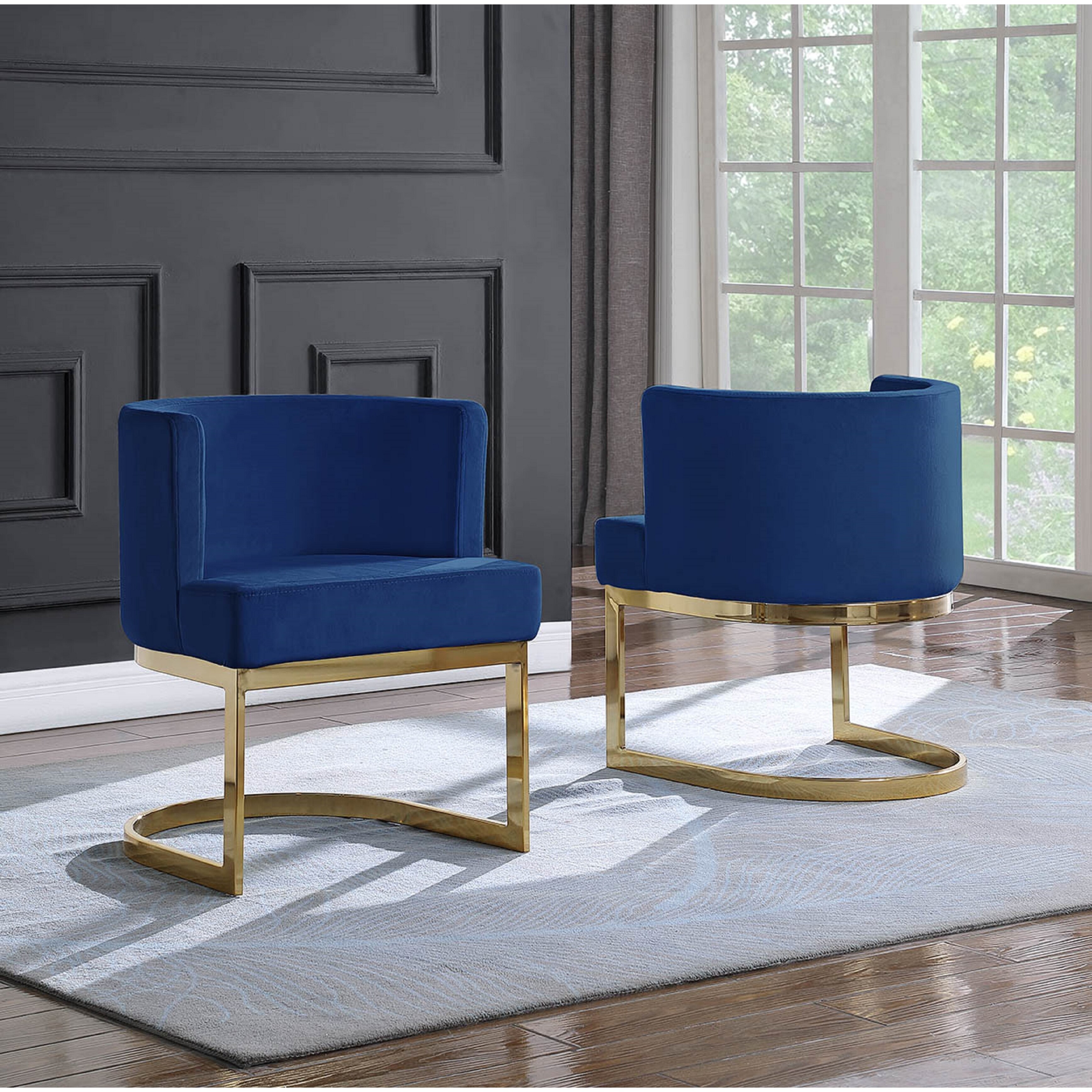 Navy blue single chair sales
