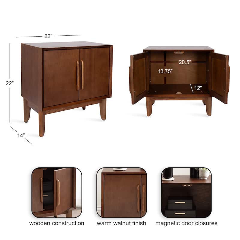 Kate and Laurel McCutcheon Side Table with Storage