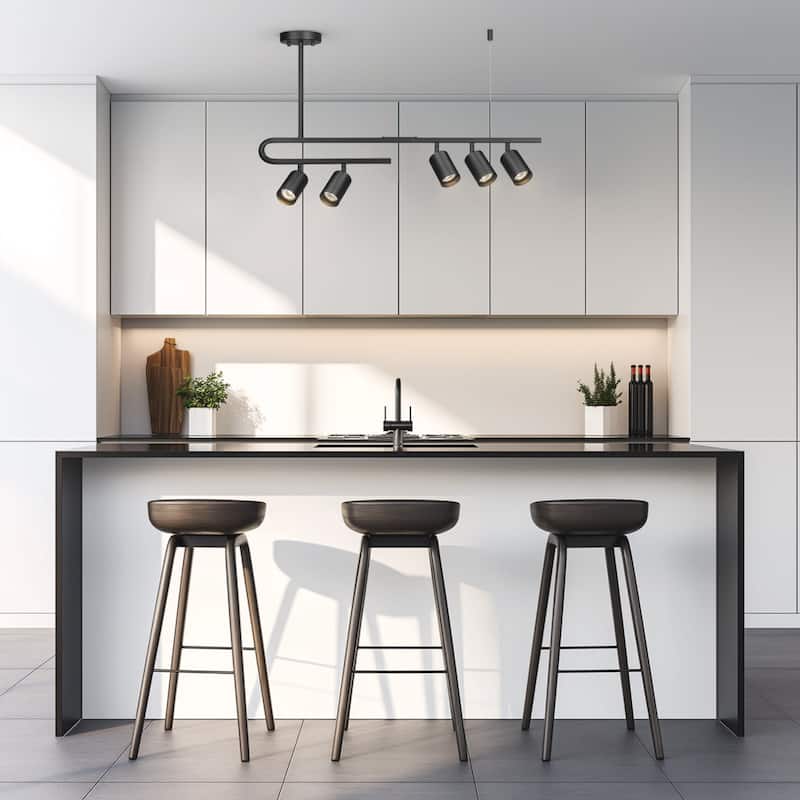 Globe Electric 91009597 Brooke 5 Light 32" Wide Semi-flush Linear