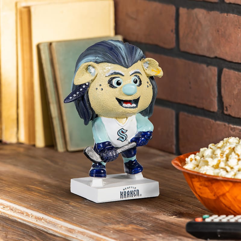 NHL Team Lil Big Head Resin Indoor/Outdoor Garden Desk Statue - Seattle Kraken Mascot