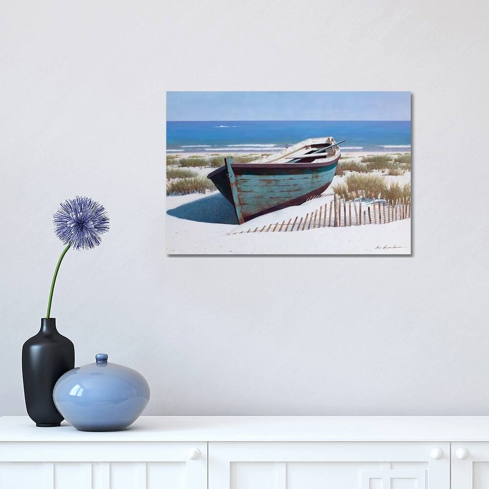 iCanvas "Blue Boat on Beach" by Zhen-Huan Lu Canvas Print