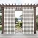 preview thumbnail 21 of 41, ATI Home Indoor/Outdoor Stripe Grommet Top Curtain Panel Pair 54x108 - Cloud Grey