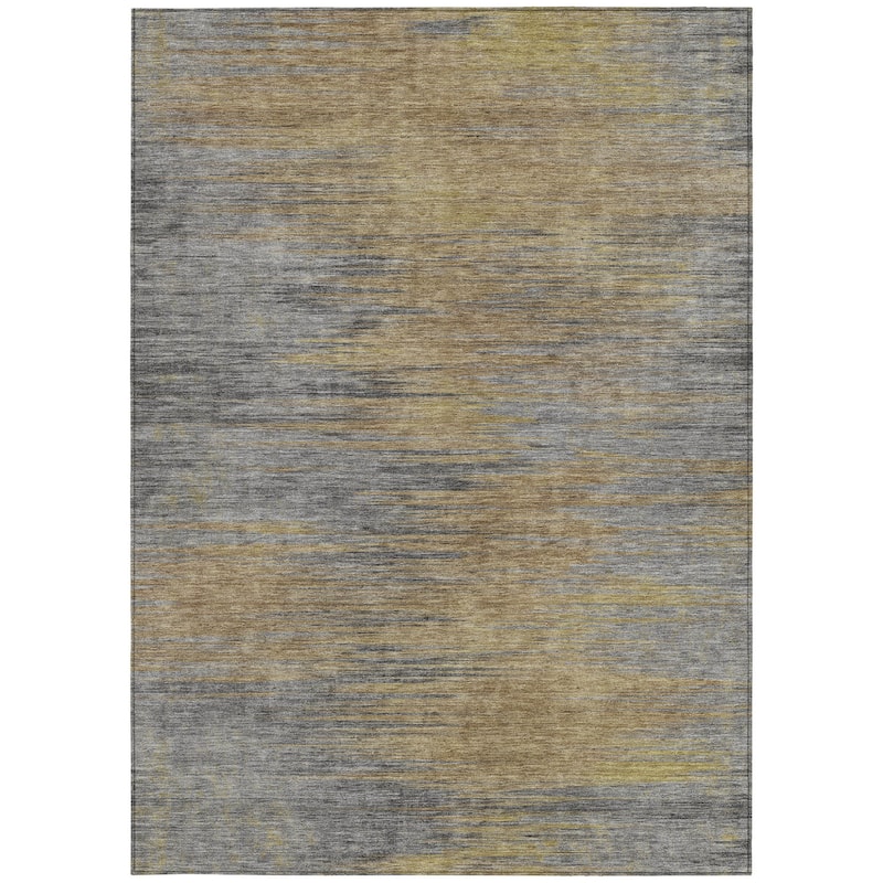 HomeRoots Abstract Transitional Rectangle Outdoor Rug