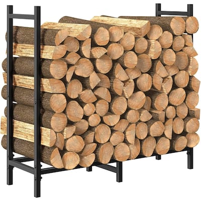 2.6ft Outdoor Indoor Firewood Rack