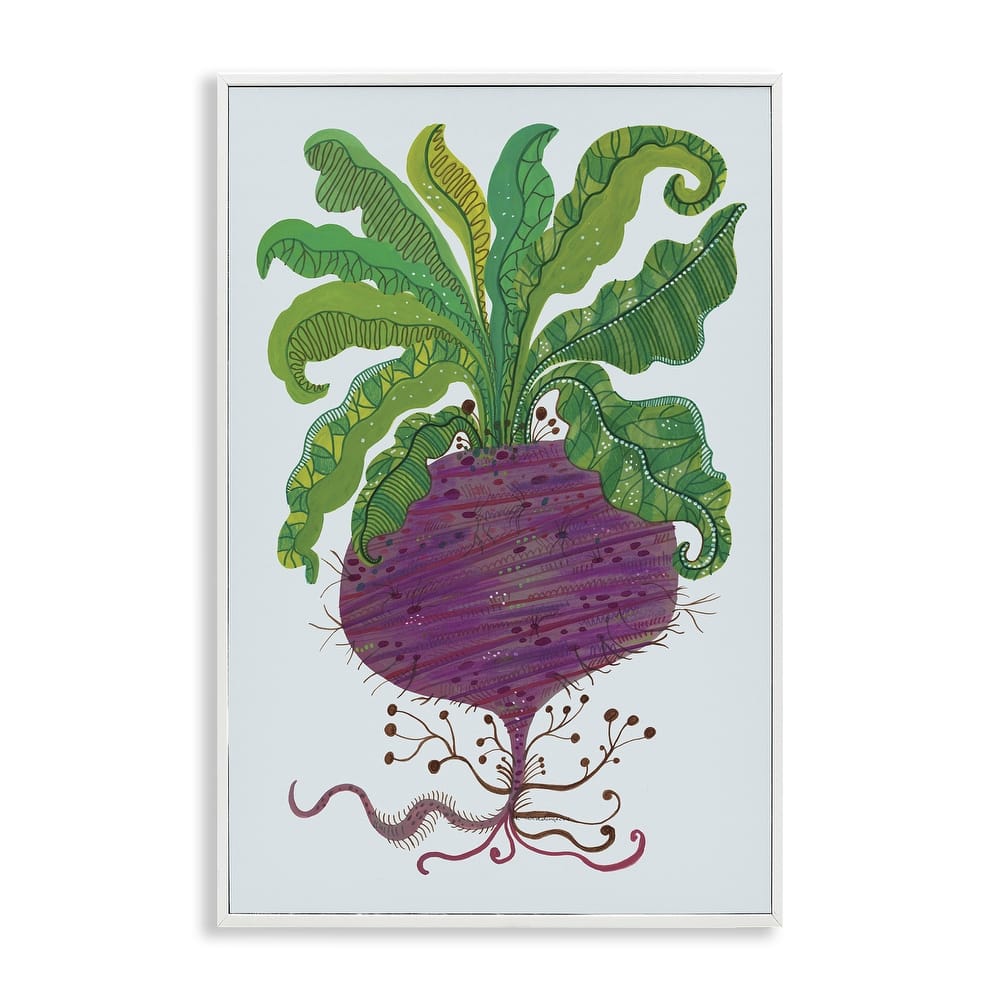 Stupell Stylized Beetroot Vegetable Framed Giclee Art Design By Kay Widdowson