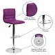 preview thumbnail 18 of 111, Modern Vinyl Stitch Back Adjustable Height Barstool - 16"W x 19"D x 35" - 44"H