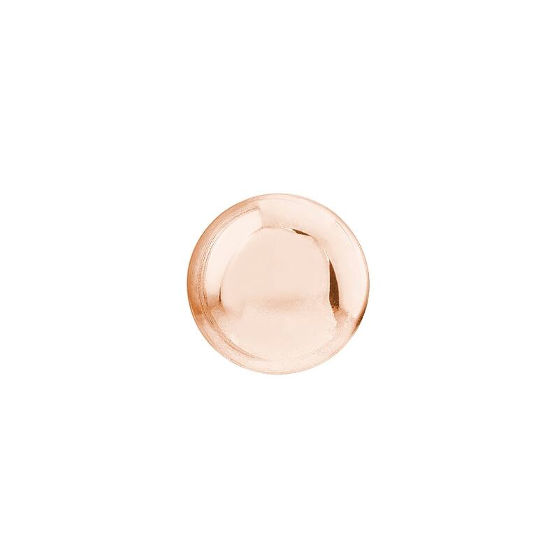 Curata 14k Rose Gold 4.5mm Puffed Circle Stud Earrings