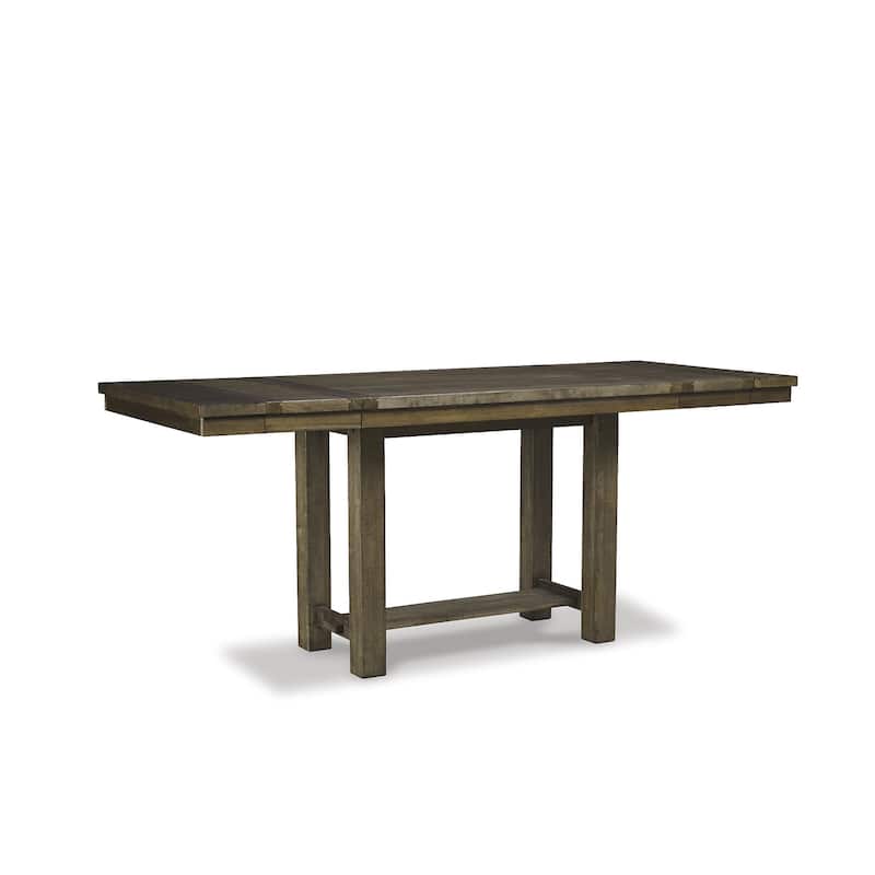 Moriville Counter Height Extension Table - Grayish Brown - 36" W x 86" D x 36" H