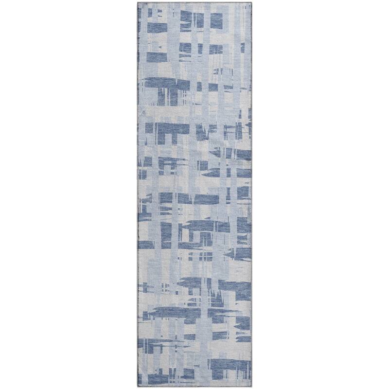 Premium Washable Super Soft Contemporary Plaid Mayfield Rug