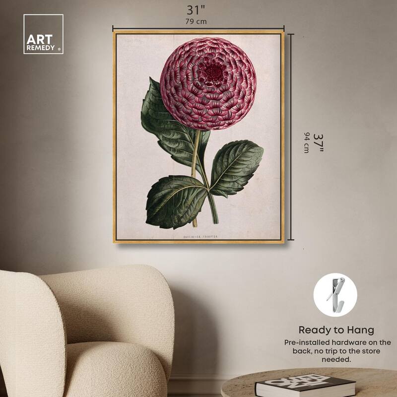 A dahlia Canvas by Art Remedy
