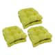 16-inch U-shaped Indoor Microsuede Chair Cushions (Set of 2, 4, or 6) - Set of 6 - Mojito Lime