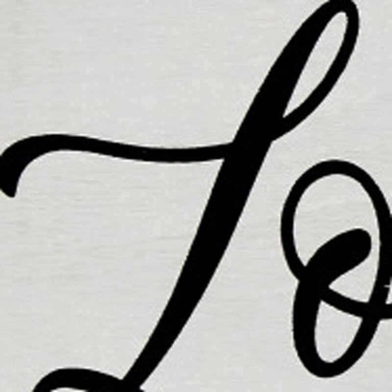 HomeRoots 14" Gray And Black Love Wins Round Serving Tray With Handles - 13.75 in. x 1.65 in. x 13.75 in.