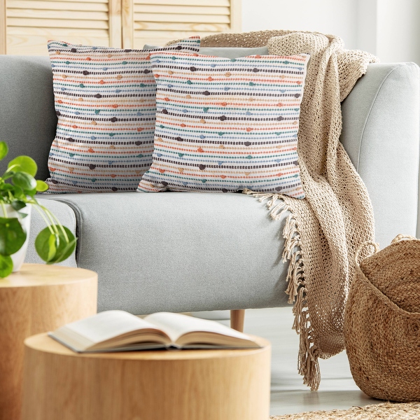 Square 100 percent Cotton Pillow Cover Insert 2 pck 18x18