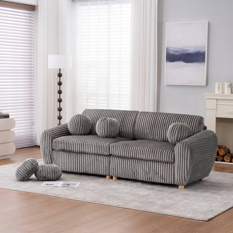 84.60" Chenille/Corduroy Upholstered Sofa