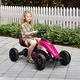 preview thumbnail 6 of 5, Pink Kids Pedal Go Kart, Adjustable Seat, Shock-Absorbing Wheels, Ages 3-8