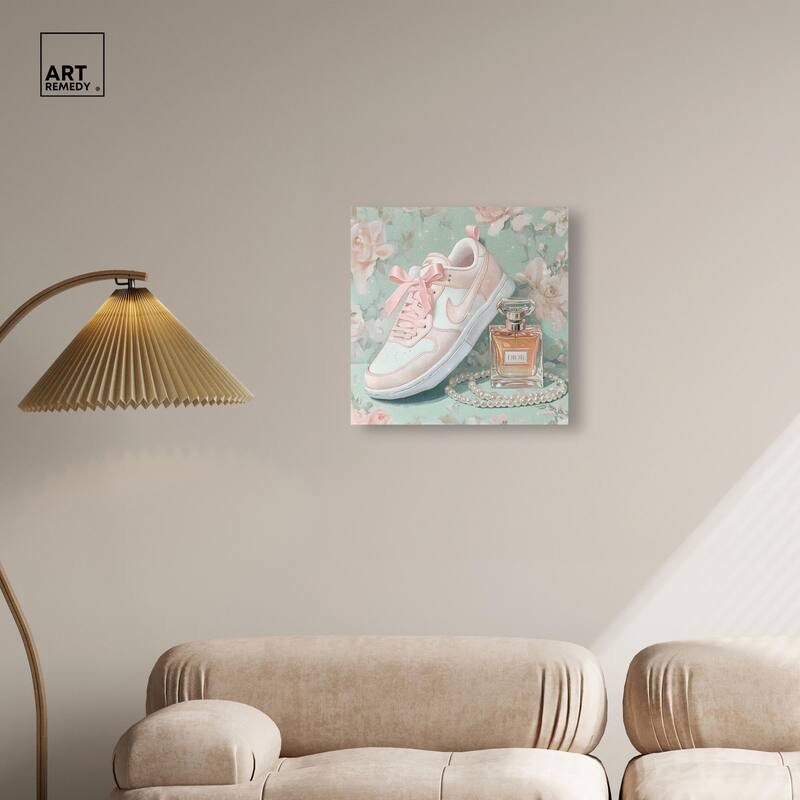 Petite and Cute Sneaker Canvas by Art Remedy, Gallery Wrapped