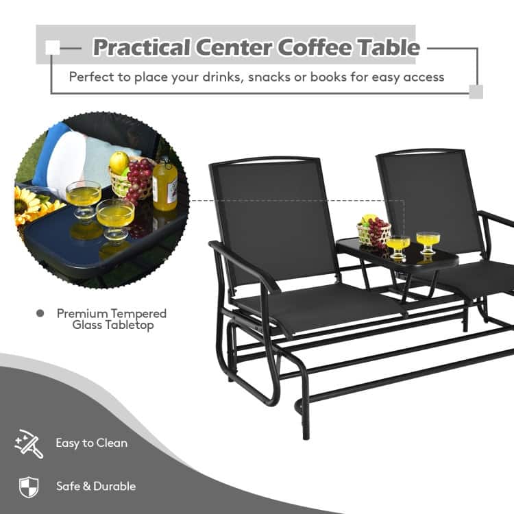 Comfortable 2-Person Loveseat for Patio and Garden - 57" x 28" x 38" (L x W x H)