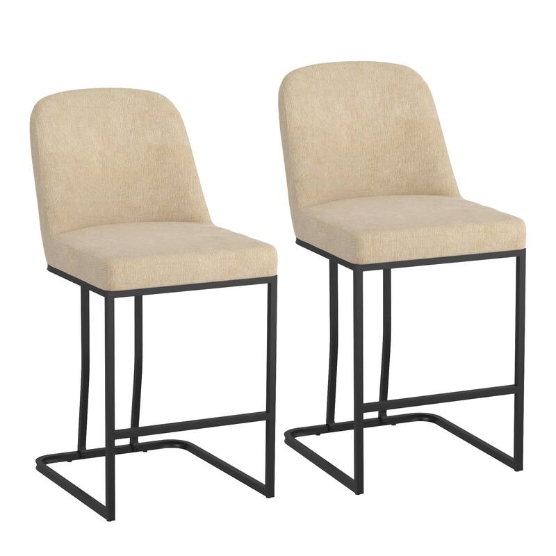 Modern Fabric 26" Counter Stool, Set of 2