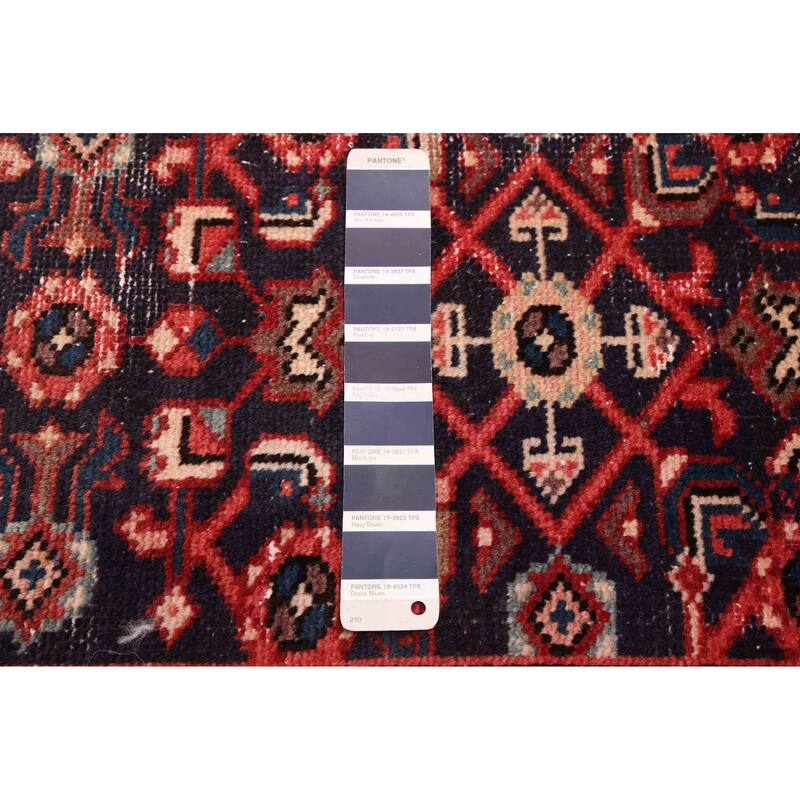 ECARPETGALLERY Hand-knotted Antalya Vintage Dark Navy Wool Rug - 3'9 x 11'7