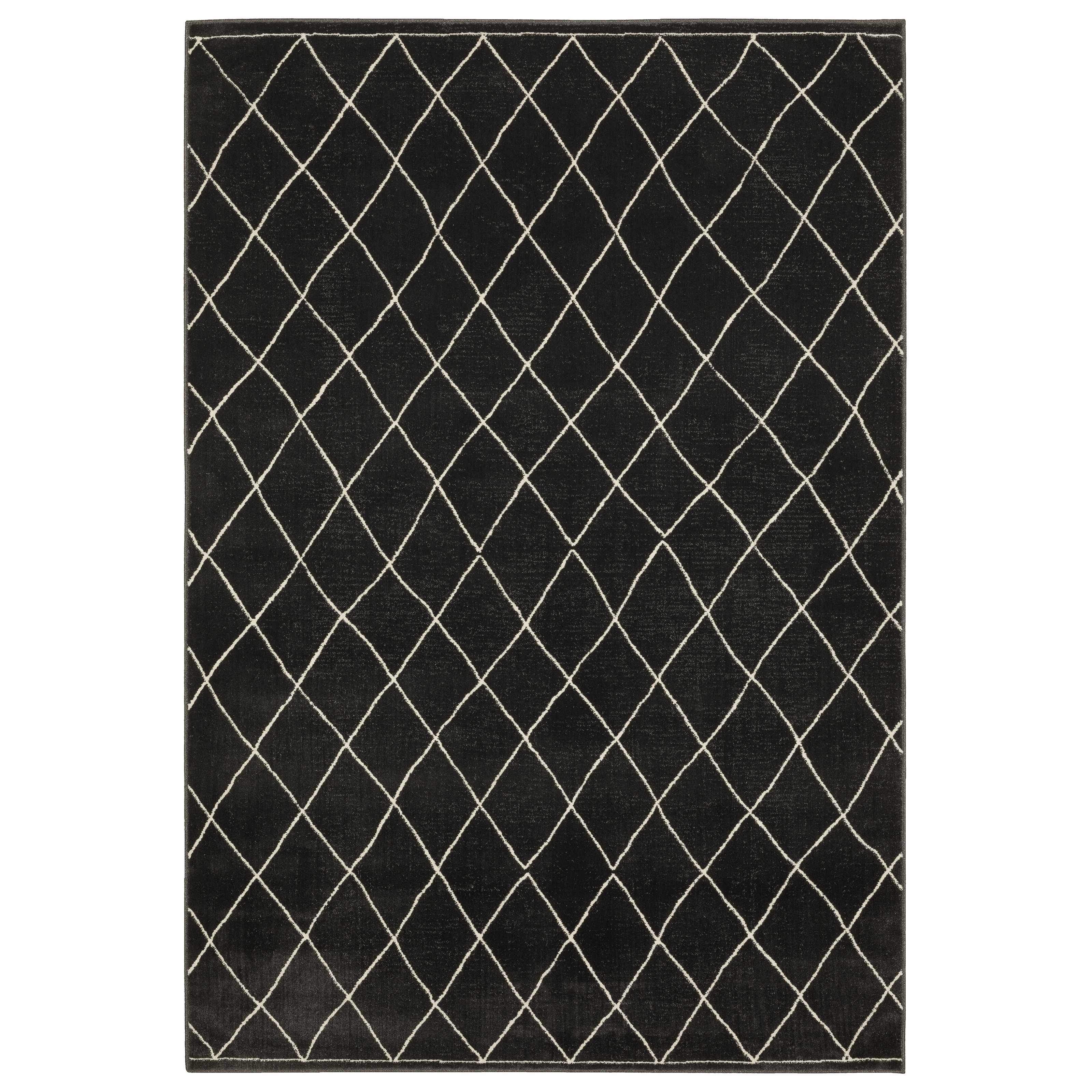 Style Haven Ripley Trellis Charcoal/ Ivory High-Low Pile Area Rug