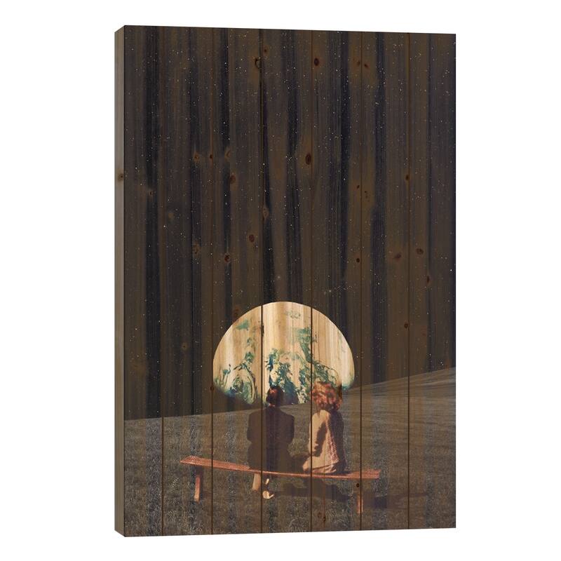 We Used to Live There Print On Wood by Frank Moth - Multi-Color - 26x18x1.5