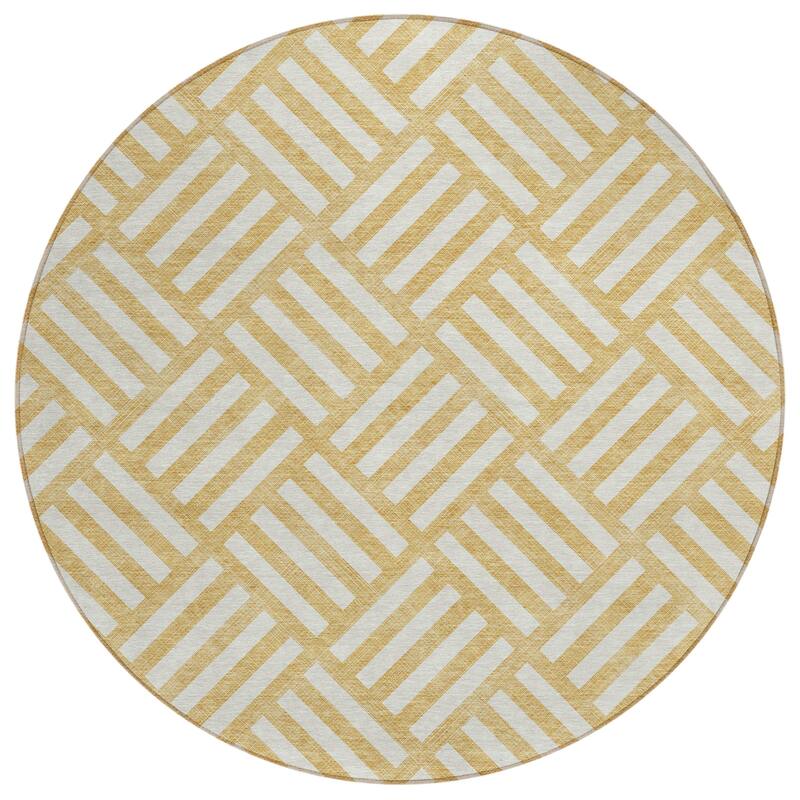 Machine Washable Indoor/ Outdoor Chantille Contemporary Geo Rug