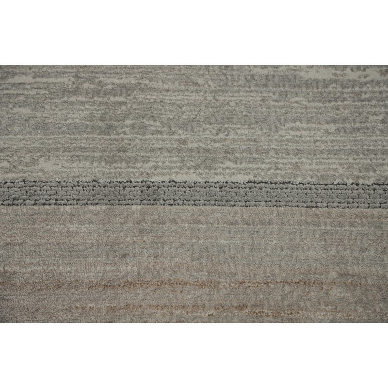 Machine Made Oriental Polyester Carpet Modern Geometric Greys & Charcoal Modern Area Rug - 7' 5'' X 5' 2''