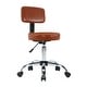 preview thumbnail 34 of 54, Adjustable Rolling Work Stool with Faux Leather Seat and Foldable Footrest, Versatile Stool for Home Office, Vanity,