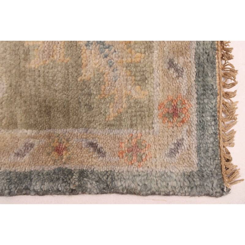 ECARPETGALLERY Hand-knotted Modern Oushak Dark Teal Wool Rug - 8'0 x 9'11