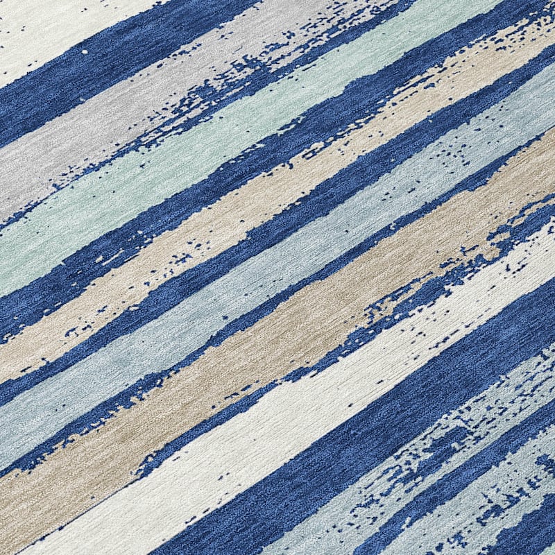 Machine Washable Indoor/ Outdoor Chantille Stripe Rug