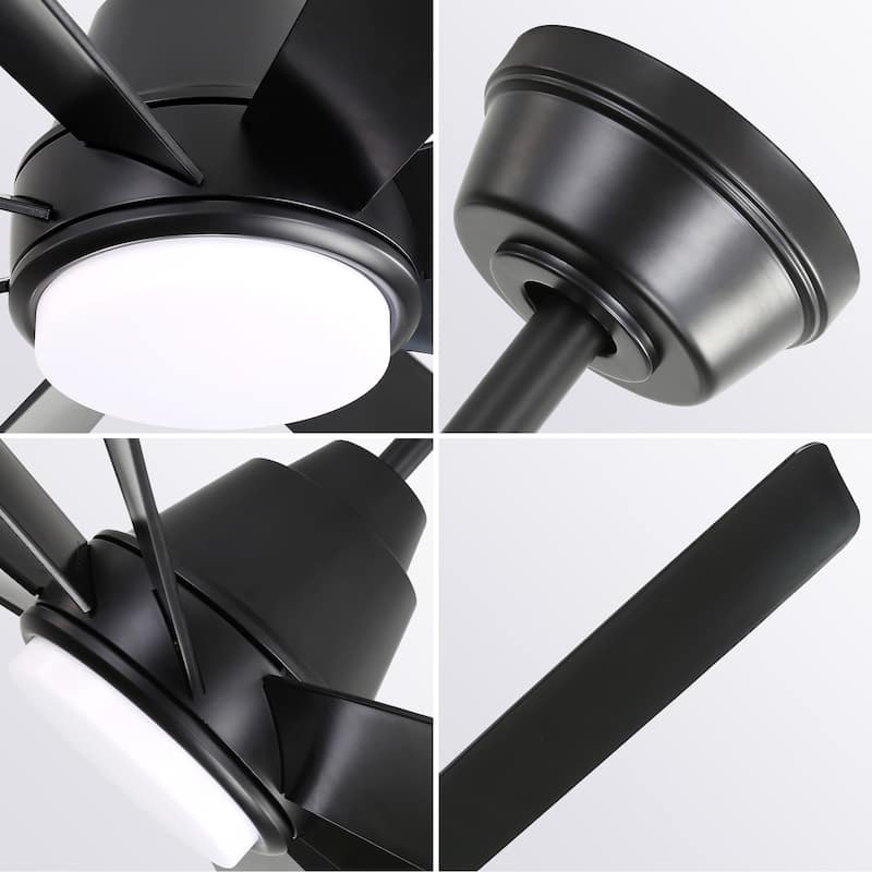 48in/52in/66in/72in/84in Industrial Matte Black Large Windmill Ceiling Fan with Light and Remote