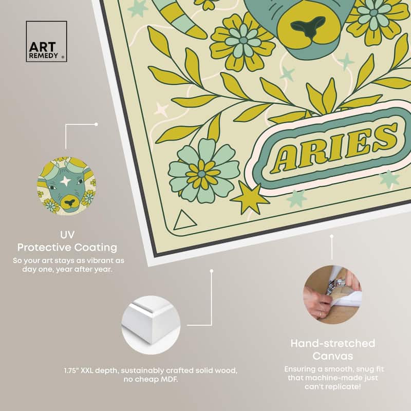 Aries Stars Card Canvas by Art Remedy