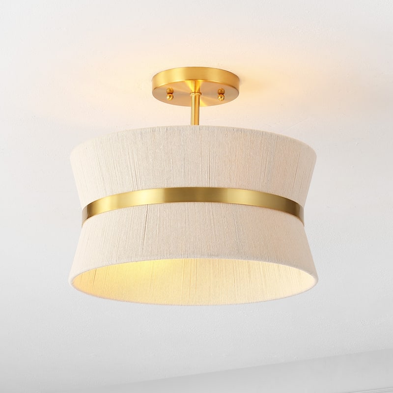 SAFAVIEH Gianangela 3-Light 13-inch Semi Flush Mount (LED Bulbs Included) - 13 In. W x 13 In. D x 11 In. H