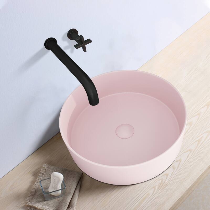 Topcraft Ceramic Countertop Art Basin Bathroom Sinks - 15.7"