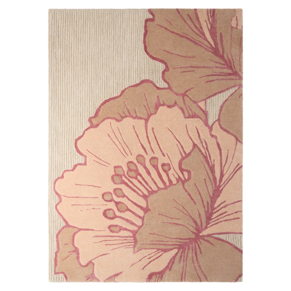 NICOLE MILLER NEW YORK Flora Grandeur Bloom Handcrafted Wool Area Rug