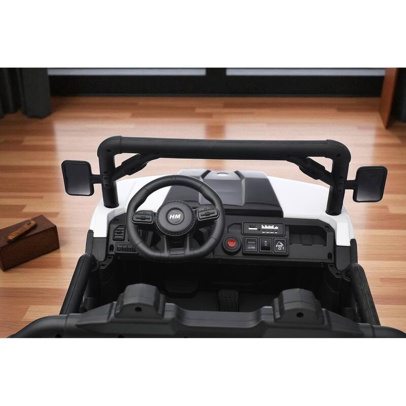 24V 2-Seater Kids Ride On Dump Truck with Remote, 4WD 6-Wheel UTV Car with Electric Dump Bed, LED Lights & Music