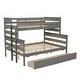 preview thumbnail 11 of 11, Twin over Full Bunk Bed with 2 Drawers - Grey