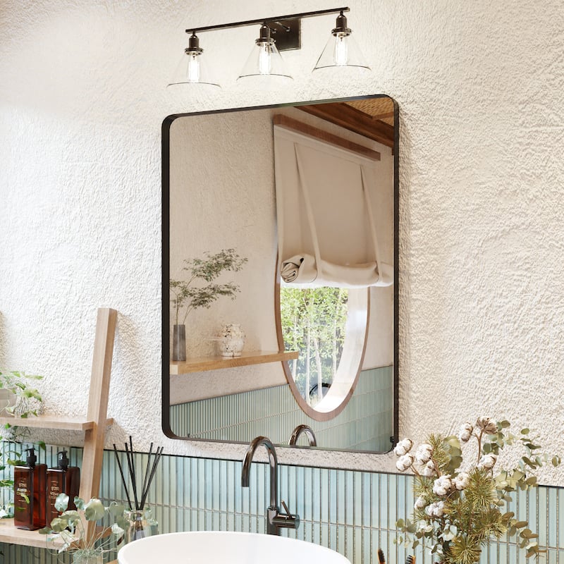 Aluminum Alloy Framed Wall Mounted Bathroom Vanity Mirror