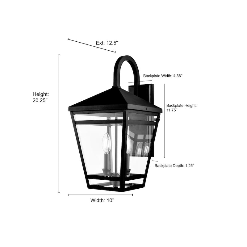 Millennium Lighting 82104 Seager 3 Light 25" Tall Outdoor Wall Sconce