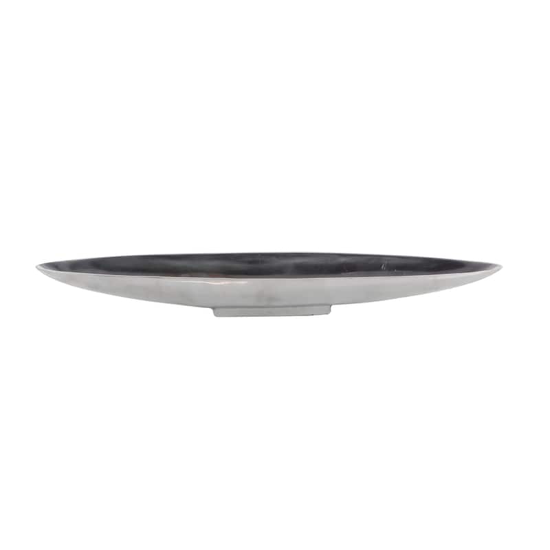 Aluminum Metal Living Room Decor Tray - Silver - Roche River Decor