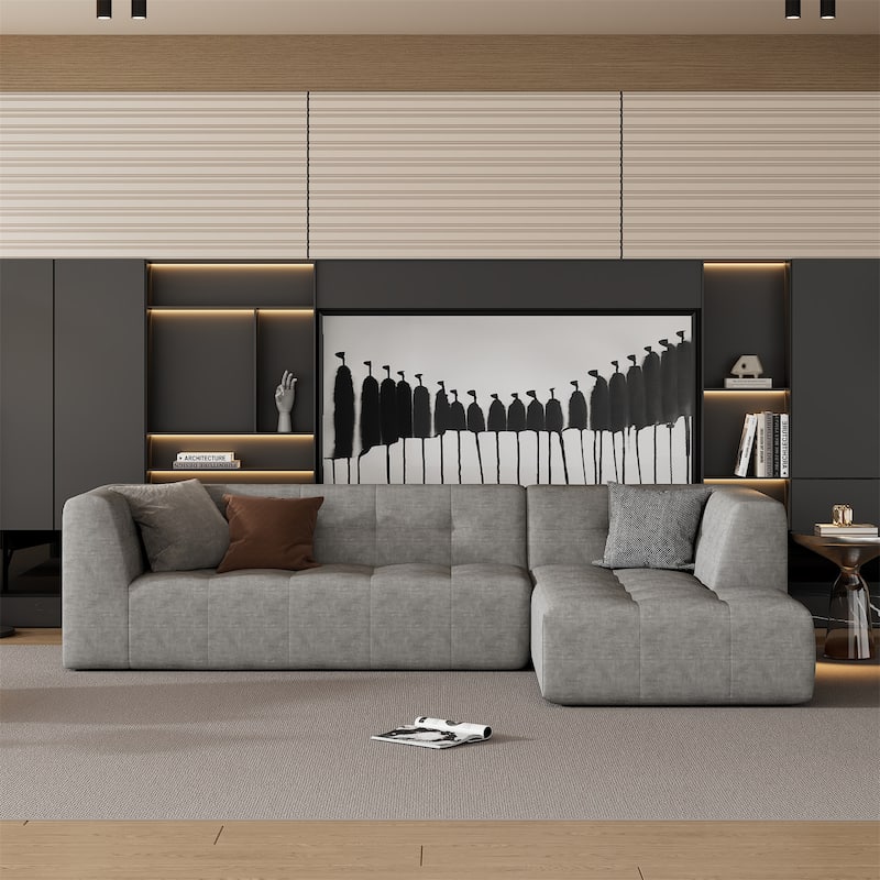 Modular Modular Combination Living Room Sofa Set - LIGHT GREY