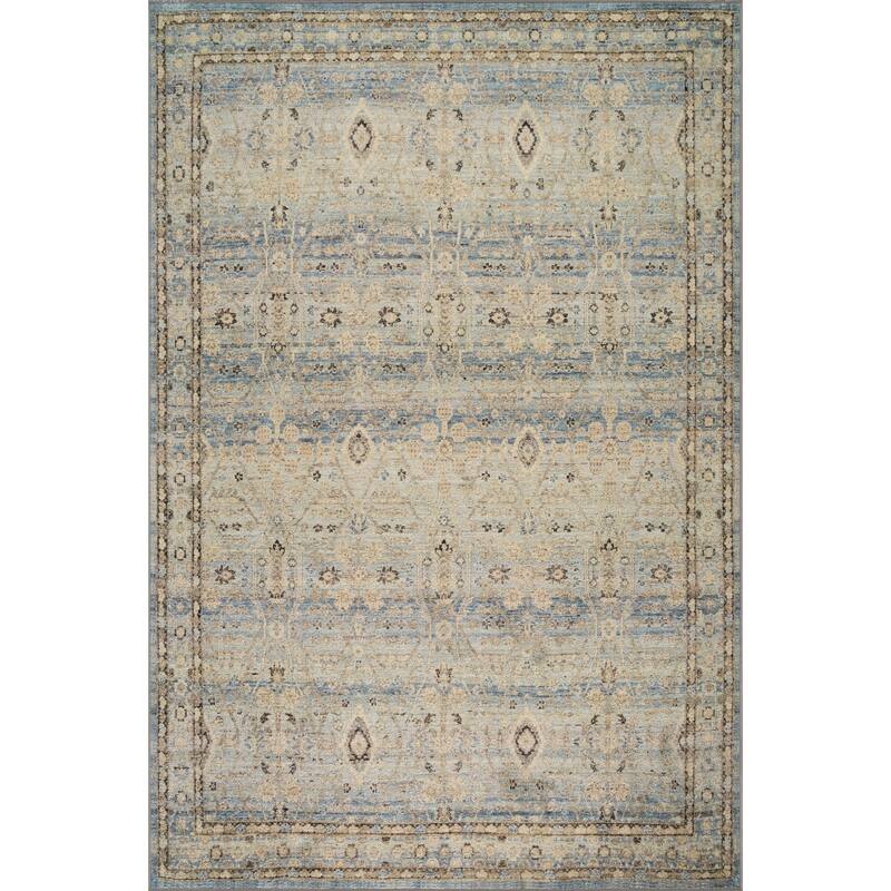 Nuloom Thalindra Traditional Bordered Washable Area Rug - 7' 10" x 10' - Blue - Rectangle