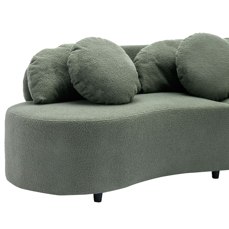 103.9" Modern Living Room Sofa Lamb Velvet Upholstered Couch Furniture for Home