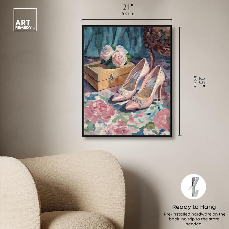 Shoes and the Roses Canvas by Art Remedy