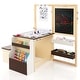 preview thumbnail 1 of 21, Costway Kids Art Center Wooden Table Bench Set Adjustable Double-Sided - See Details