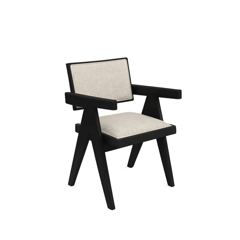 Alpine Furniture Raquel Dining Set of 2 Side Chairs, Black