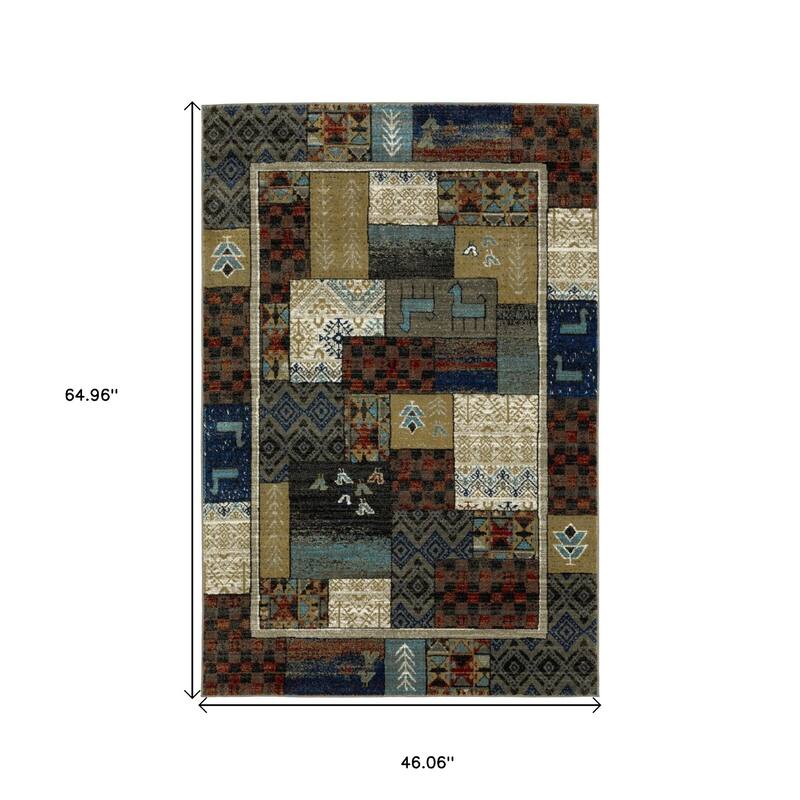 HomeRootsPatchwork Bohemian Runner Area Rug